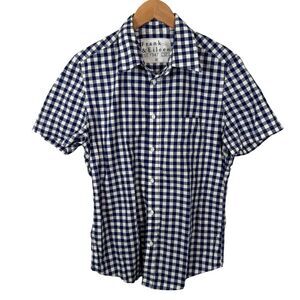 Frank &‎ Eileen Slim Fit Shirt Mens Size Medium Button Up Blue Gingham Checker